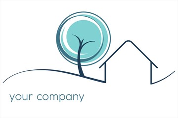 Home , architecture , tree, business logo design	
