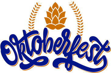 Obraz premium Oktoberfest logotype. Beer Festival vector banner. Lettering typography for logo, poster, card, postcard