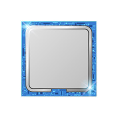 CPU chip electronic, Computer processor, vector illustration