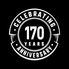 Celebrating 170th years anniversary logo design. One hundred and seventy years logotype. Vector and illustration.