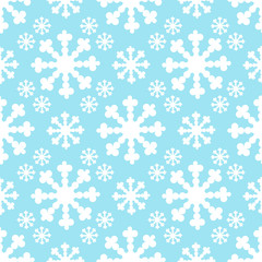 blue seamless pattern with big flake. vector