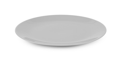 empty plate isolated on white background