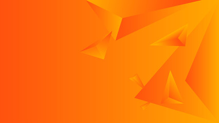 Abstract polygon triangle gradient background orange