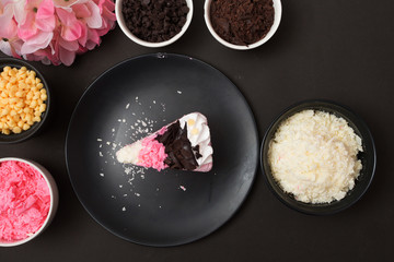 piece of cake,Chocolate and Strawberry cake