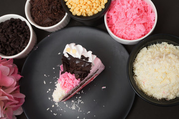 piece of cake,Chocolate and Strawberry cake