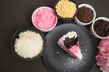 piece of cake,Chocolate and Strawberry cake