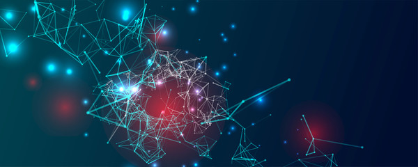 Background with plexus effect. Futuristic vector illustration.