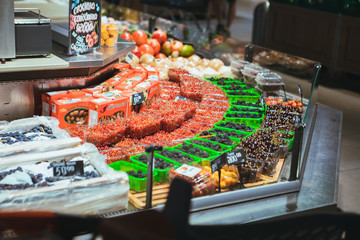 view of store shelf full of berries
