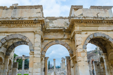 Fototapeta na wymiar Library of Celsus (ancient city of Ephesus)