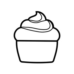 delicious cupcake isolated icon vector ilustration