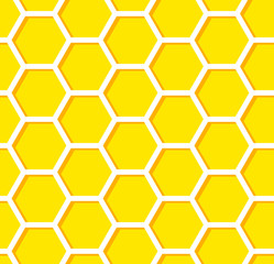 ハチの巣の模様（ハニカム）