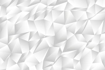 Poly background in white. White different triangles