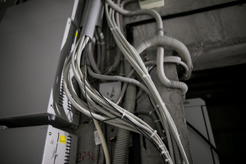 Fiber Optical connector interface. Fibre Channel swich. Severs computer in a rack at the large data center. has a small noise.