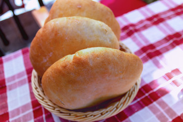 Fresh baked bread whit butter