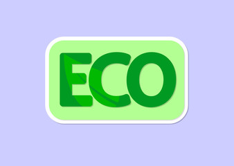 Eco logo design template, vector illustration