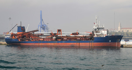 Fototapeta premium Cargo Ship in Port