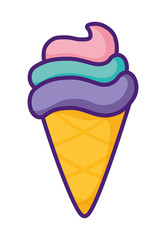 delicious ice cream isolated icon