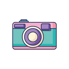 camera retro device with color pastel
