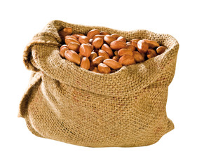 Erdnüsse im Jutesack