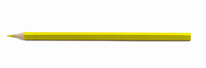 yellow pencil isolated on white background