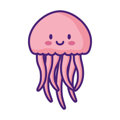 cute octopus kawaii character vector ilustration