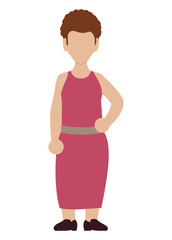 beautiful woman avatar character vector illustration
