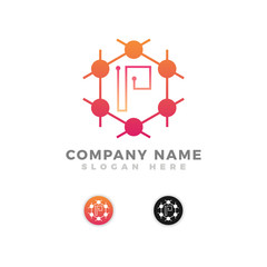 Chemical Techno Letter P Logo