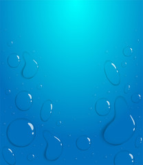 Raindrops or vapor trough on blue background. ,light and shadow .Vector, illustration.