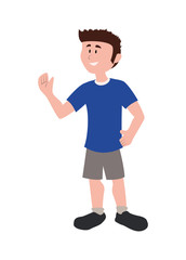 Fototapeta na wymiar young man avatar character vector illustration