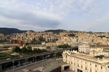 Fototapeta na wymiar Cityscape of Genoa Italy