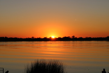 Obraz premium sunset on lake