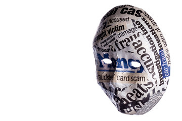 Identity fraud concept mask