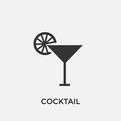 cocktail drink vector icon illustration icon