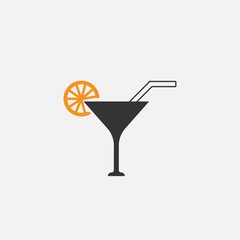 cocktail drink vector icon illustration icon