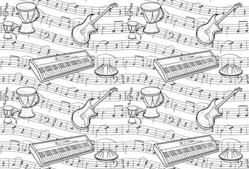 Seamless texture stave, black, gray