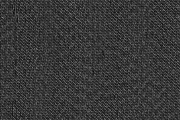 Closeup black and white color fabric texture. Black color strip line fabric pattern design sample or upholstery abstract background.Hi contrast image.