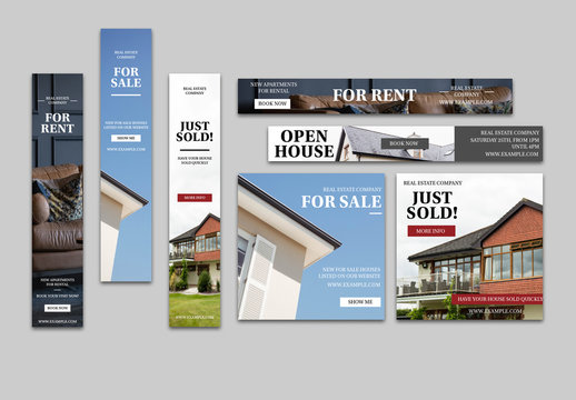 Real Estate Web Banner Layout Set