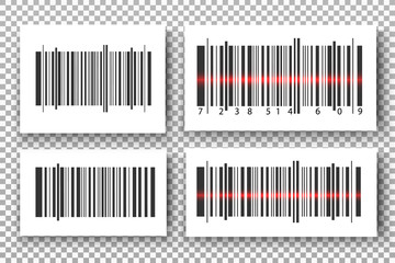 A set of bar codes. Bar code product.