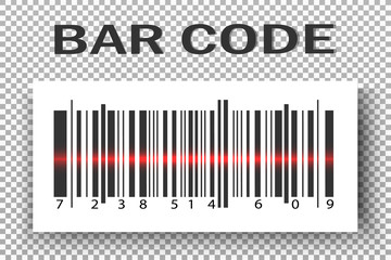 A set of bar codes. Bar code product.