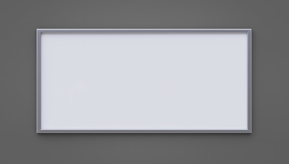 Obraz premium Empty whiteboard (magnetic board) on brick wall. Mockup template- 3D rendering