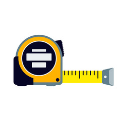 Measuring tape tool. Flat vector illustration on white background.