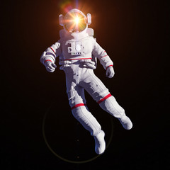 3d rendered illustration of an astronaut in space