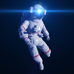 3d rendered illustration of an astronaut in space © Sebastian Kaulitzki
