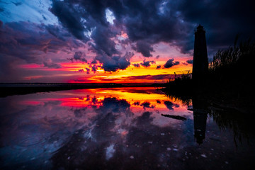 Sunset at New Haven lighthouse