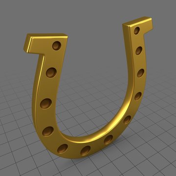 Stylized gold horseshoe