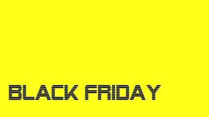 Black Friday. Yellow background.