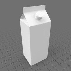 Tall carton with plastic cap