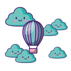 air balloon retro device with color pastel