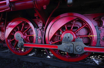 Detailaufnahme einer Dampflok