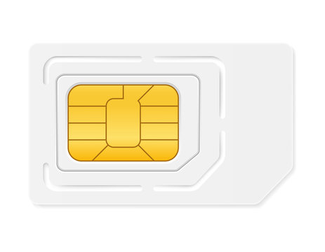 sim card chip for use in digital communication phones stock vector illustration